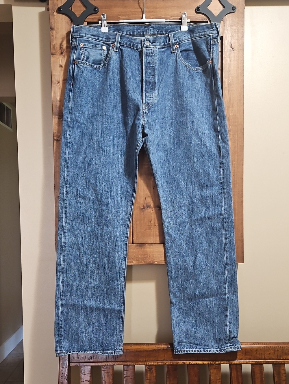 Levi's 501 Original Fit No Stretch Jeans W40 L32 In Medium Wash